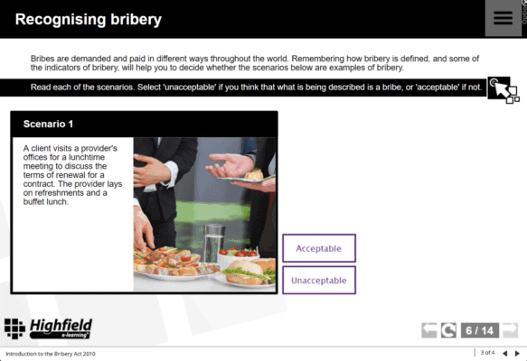 anti bribery training course